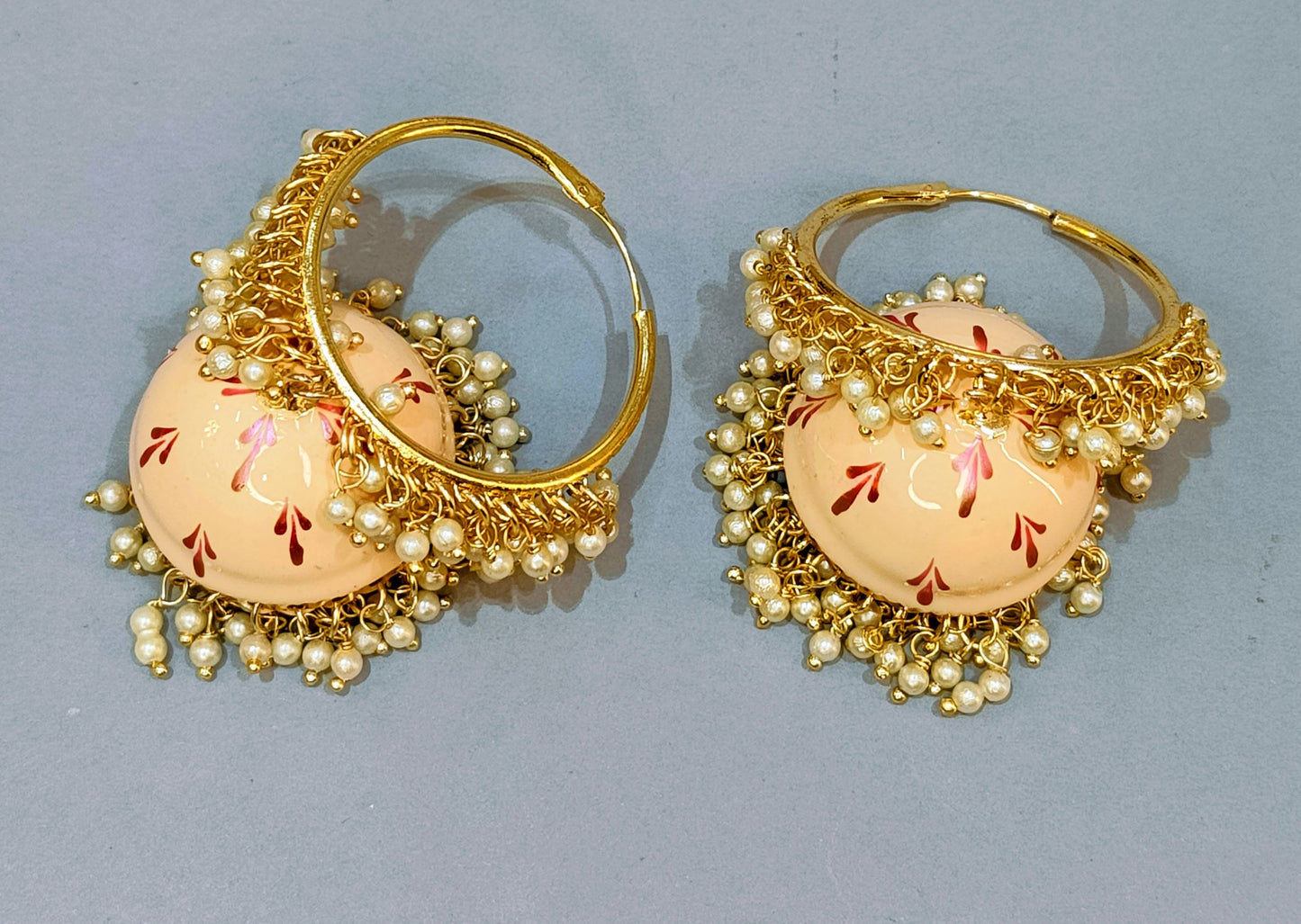 Cream RADHA Jhumki