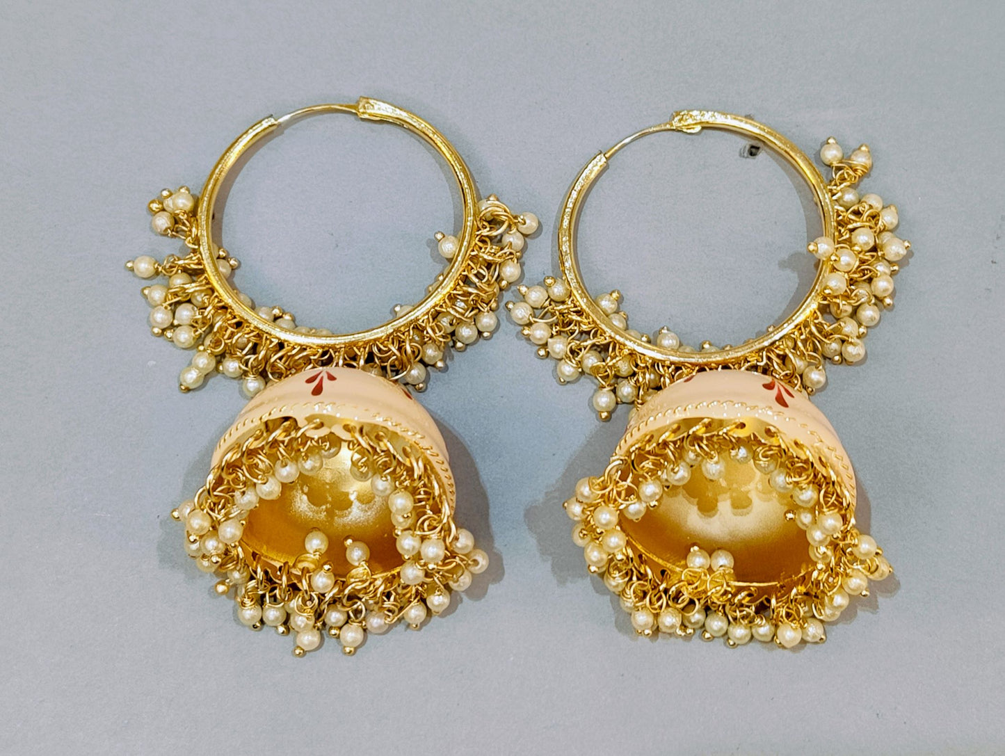 Cream RADHA Jhumki