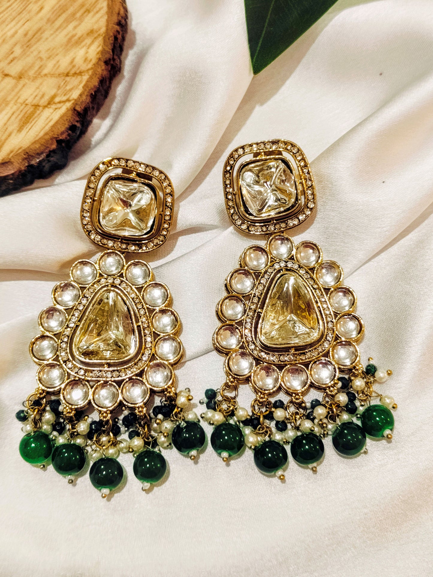 Emerland green Sharvika jhumki