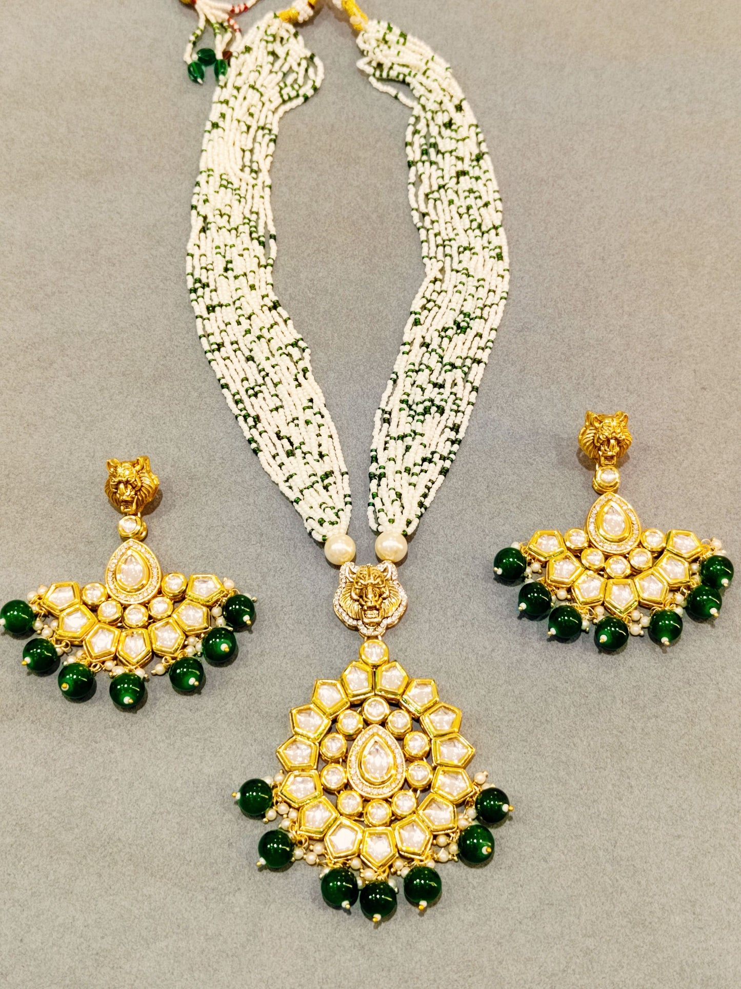 Emerland green GRISHMA long Necklace set