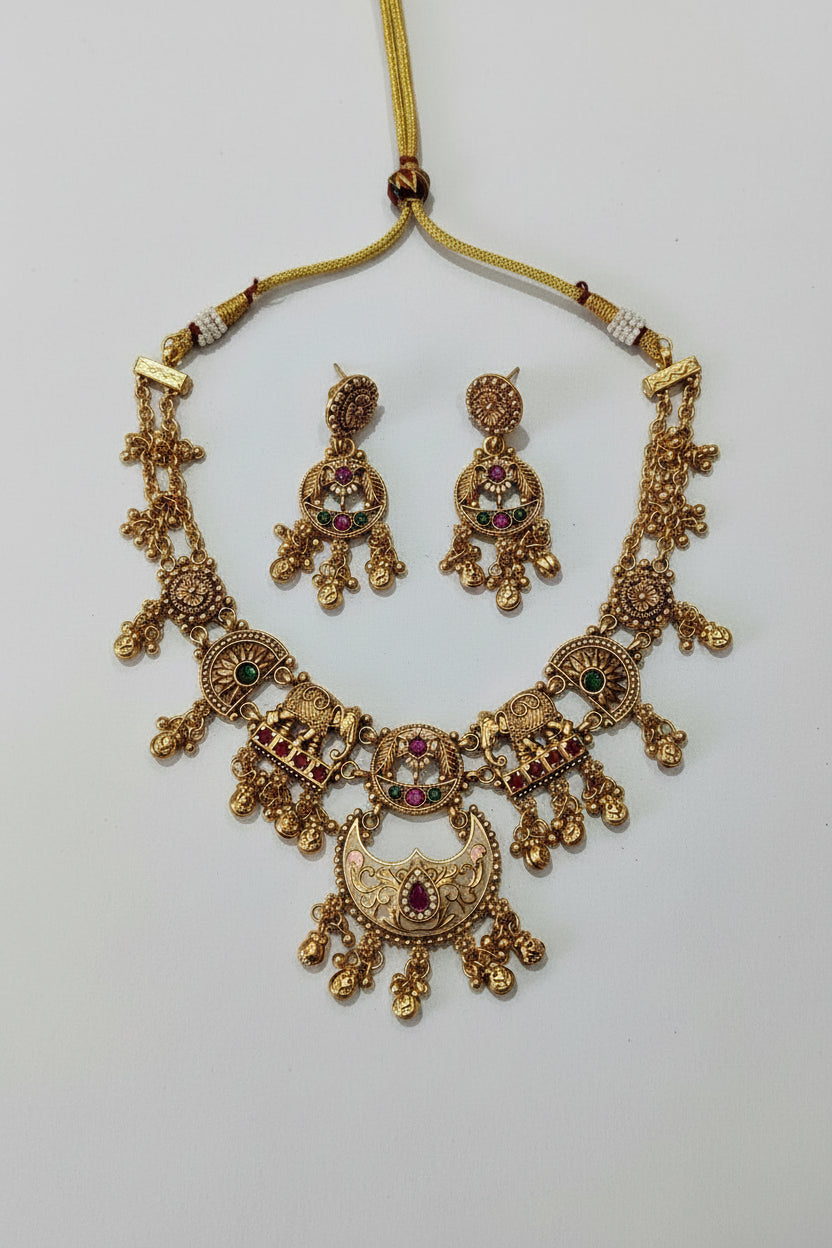 Gold Hastinika Necklace set