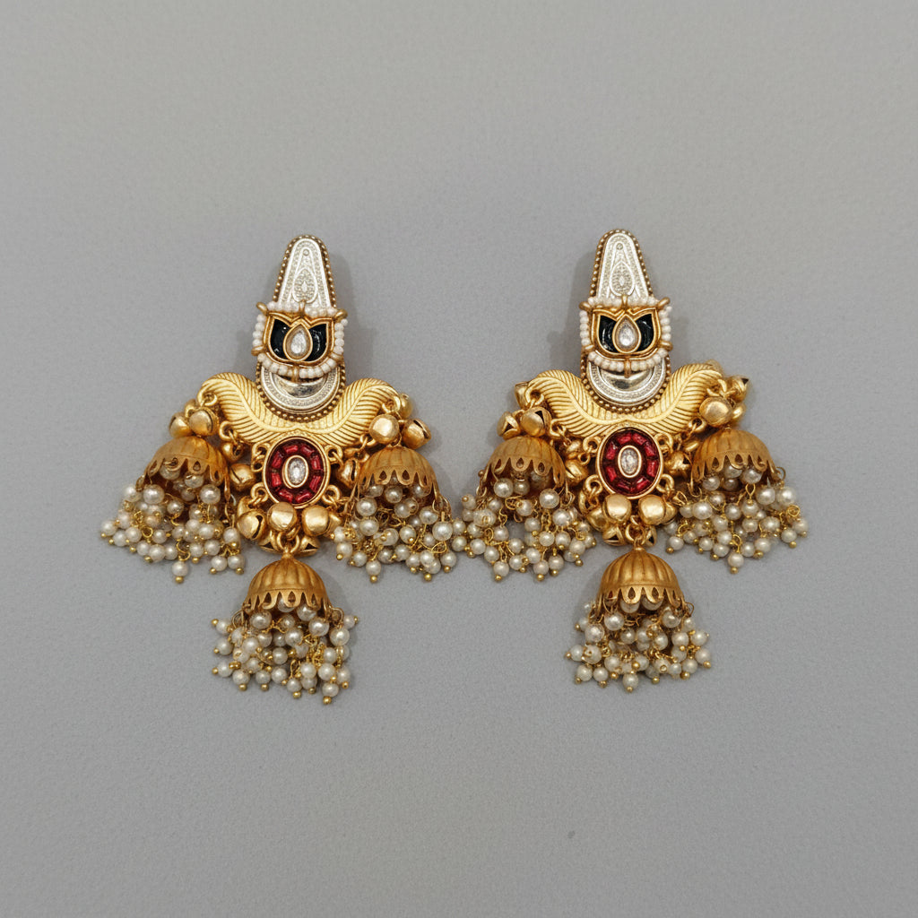 Gold Gulabari Jhumki