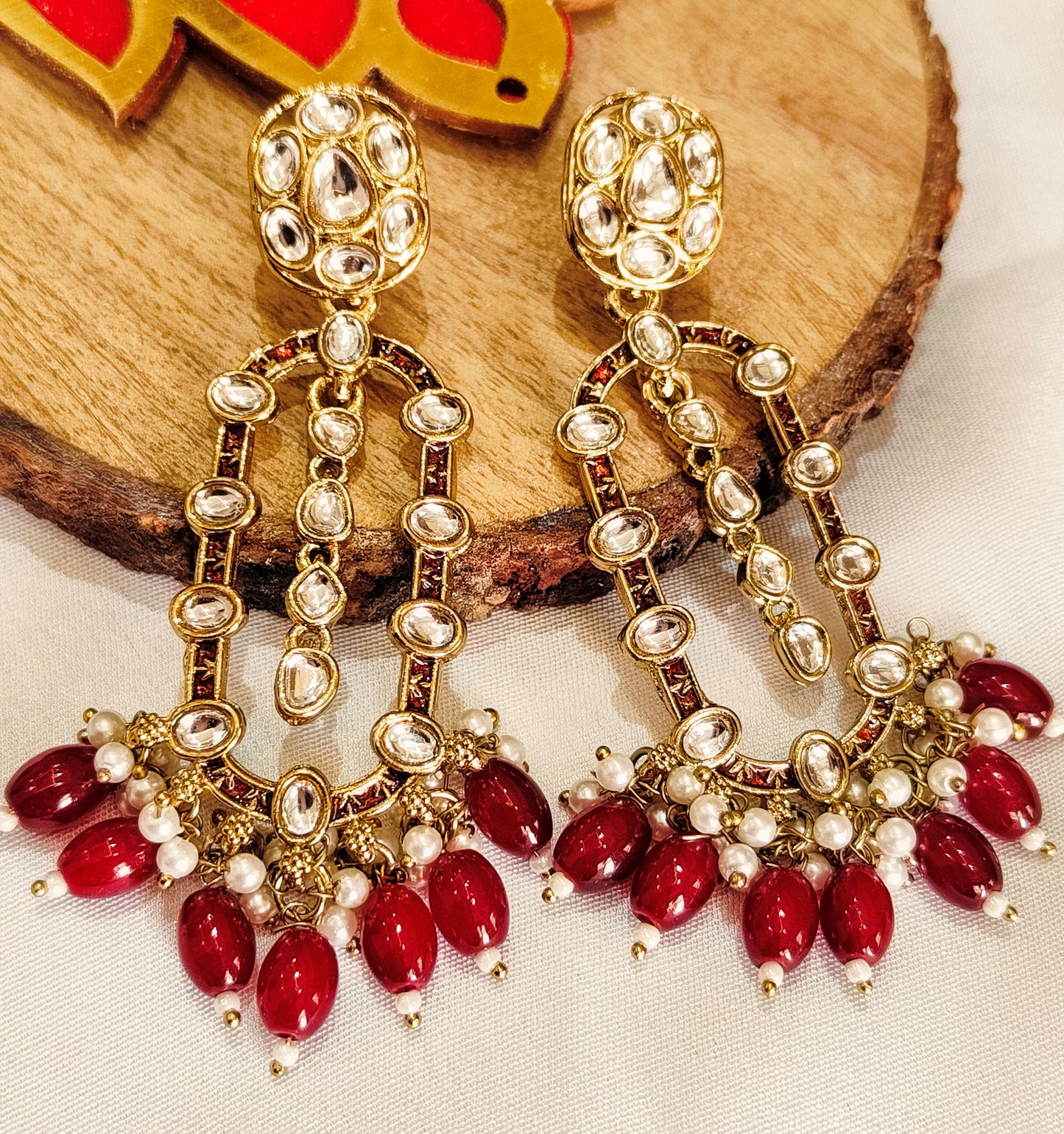 Maroon BHAGYASHREE Jhumki
