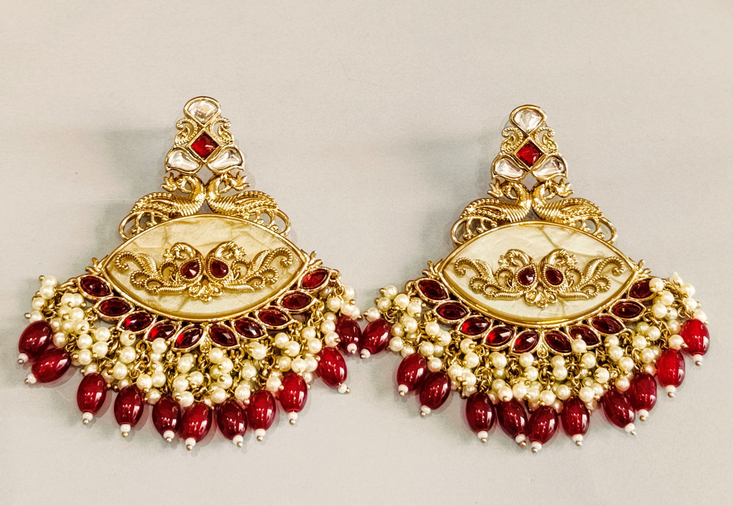 Maroon ISHITA Chandbali