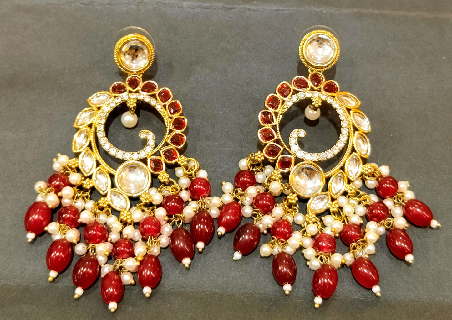 Maroon NAVYA Jhumki
