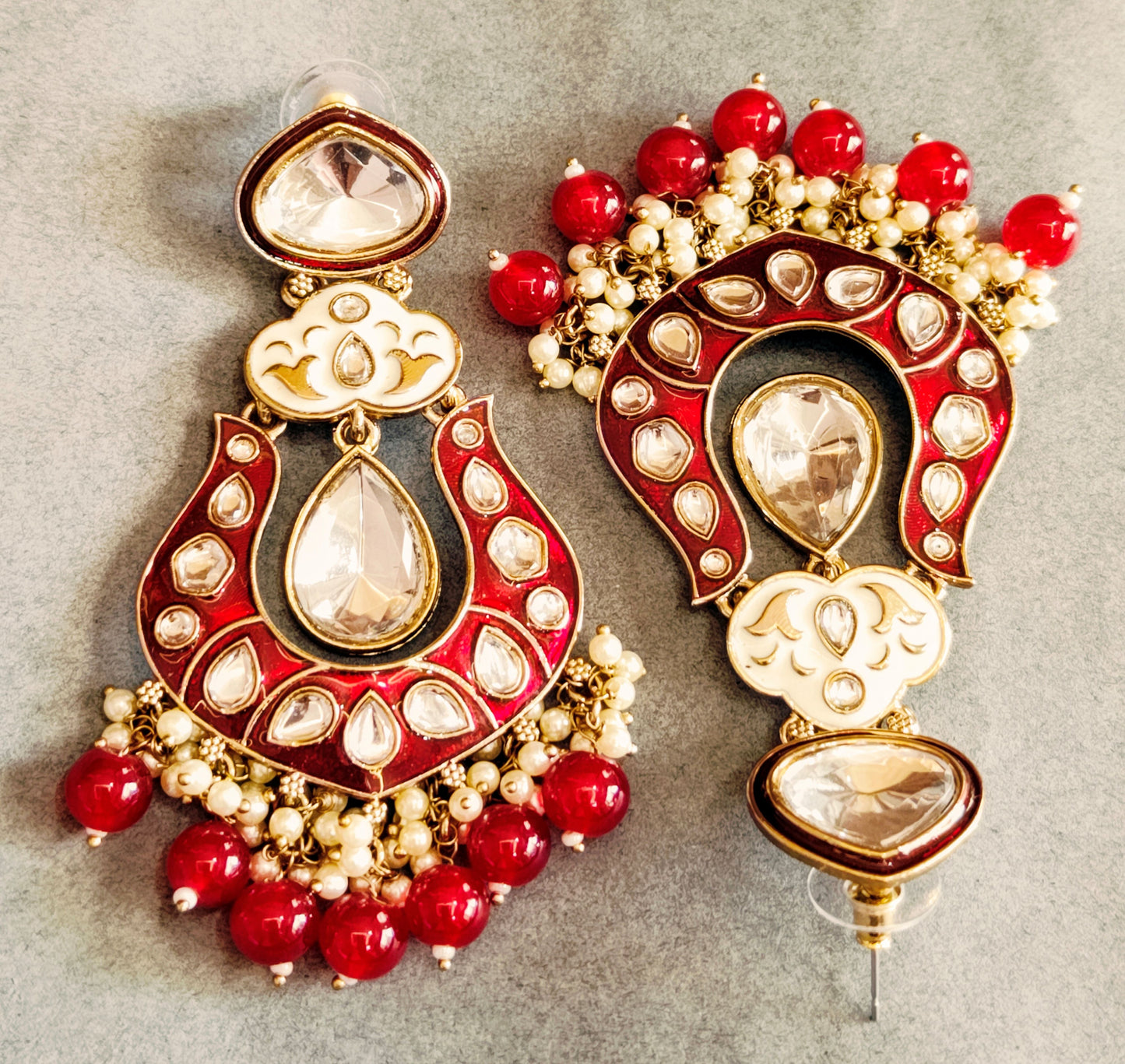 Maroon ESHA Chandbali