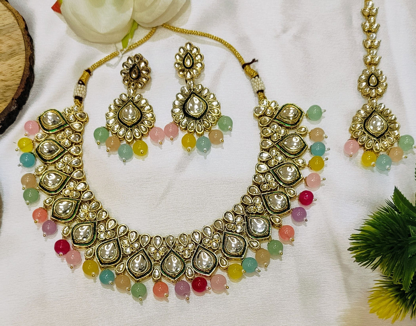 Multicolour MADHUMITA Necklace Set