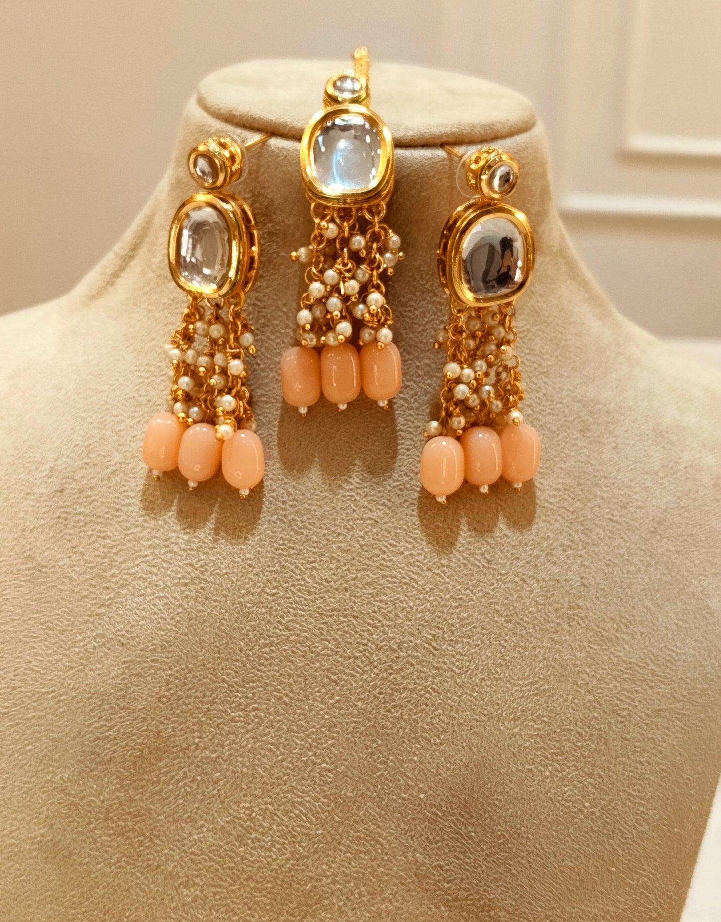 Peach JASMIN Necklace Set