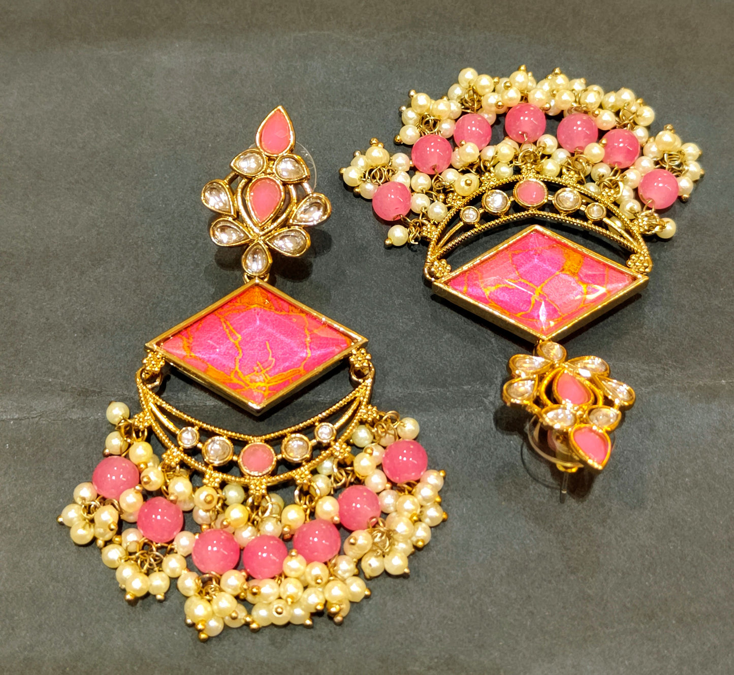 Pink VAIDEHI Chandbali