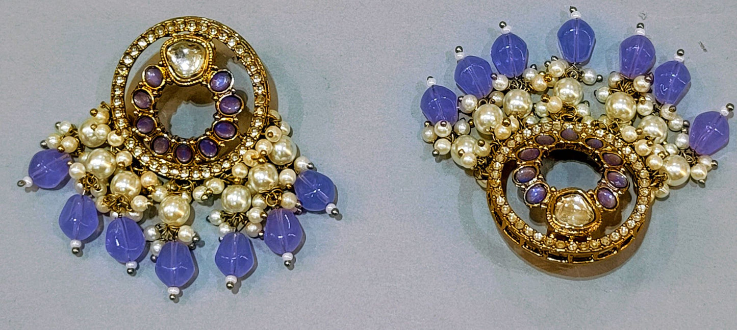Purple MUSKAAN chandbali