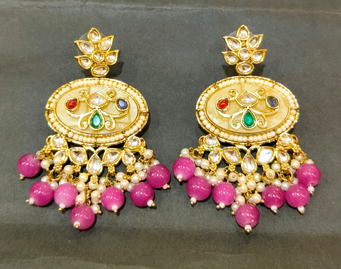 Purple KALYANI Jhumki