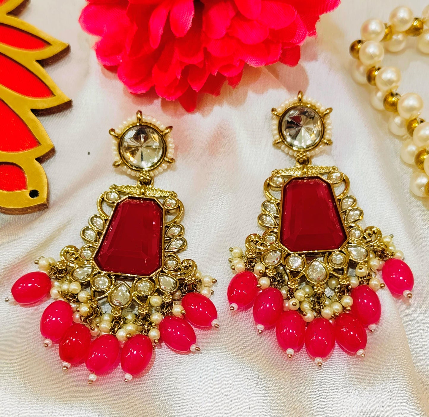 Rani Pink SWARA Jhumki
