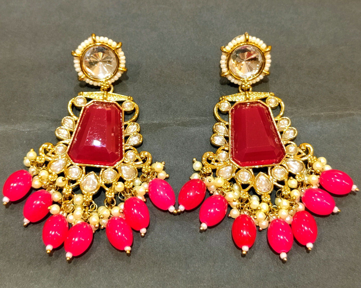 Rani Pink SWARA Jhumki