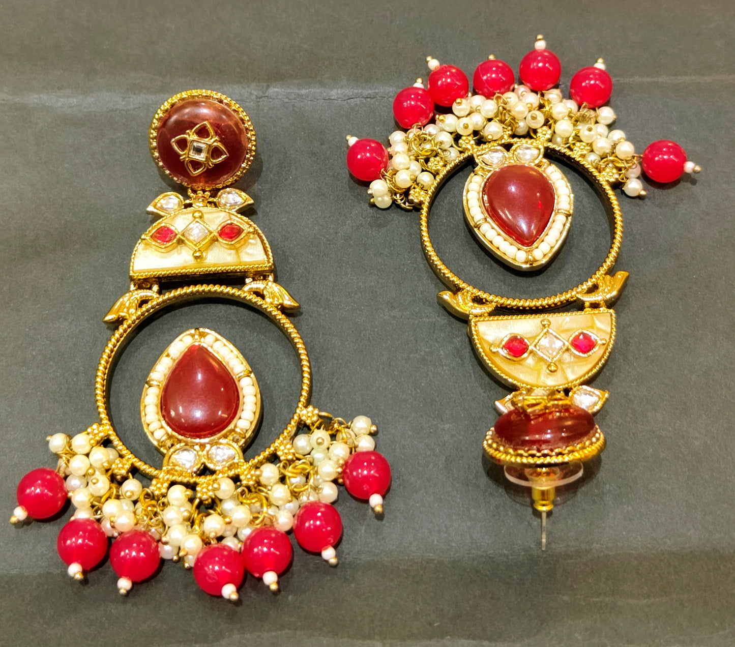 Rani Pink SUNDARI Chandbali