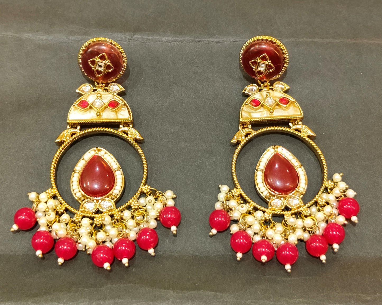 Rani Pink SUNDARI Chandbali