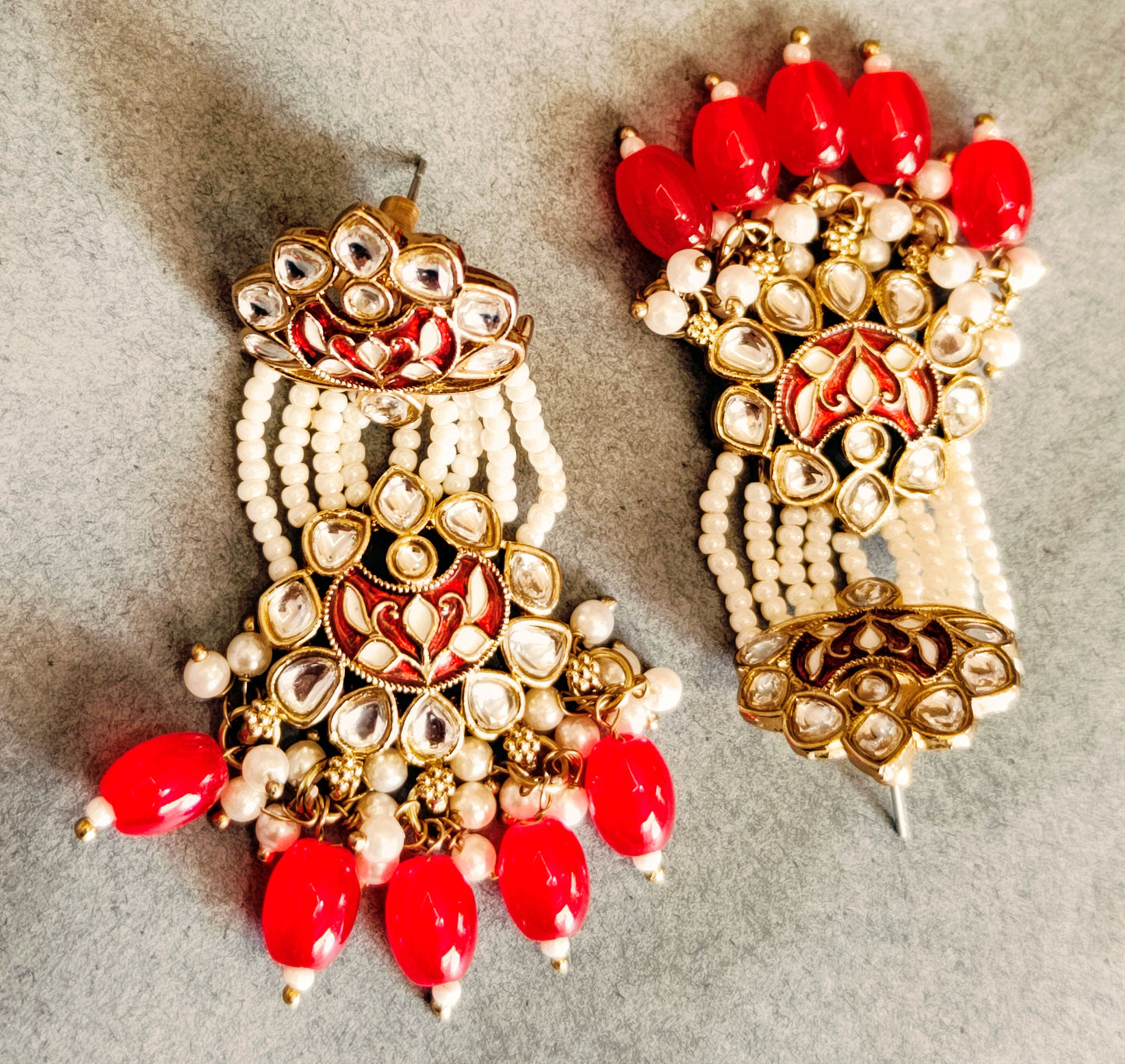 Red MEERA Jhumki