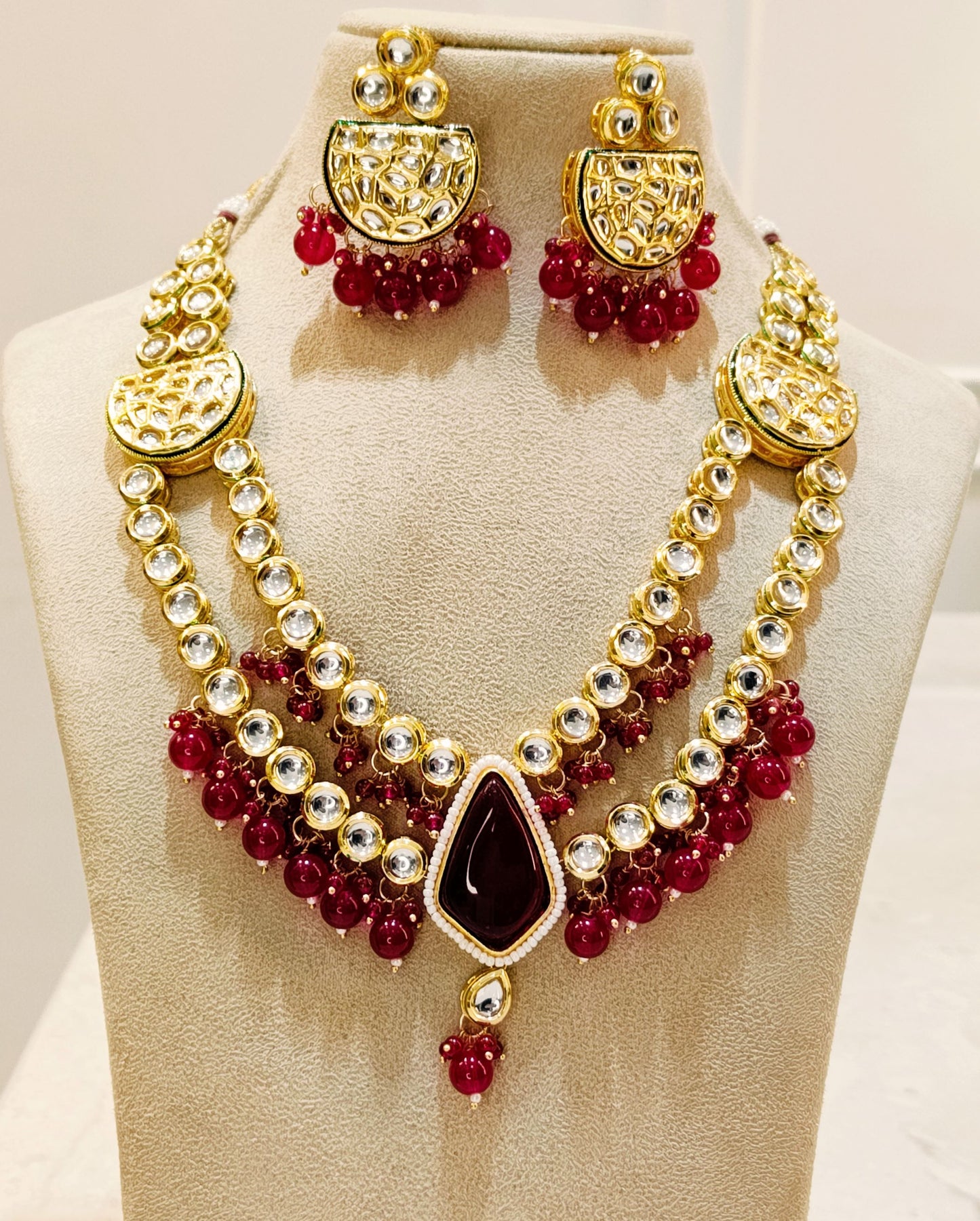 Ruby LAXMI Necklace Set