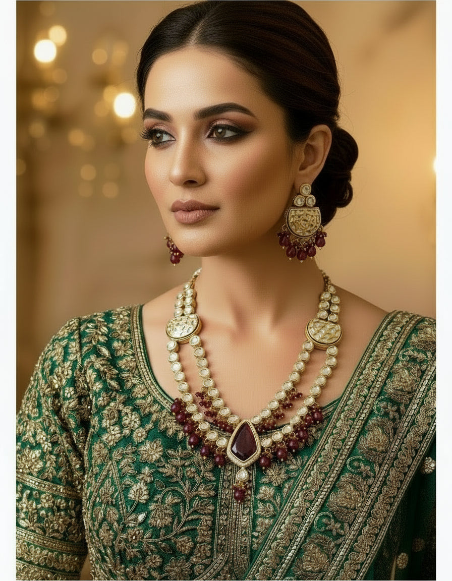 Ruby LAXMI Necklace Set