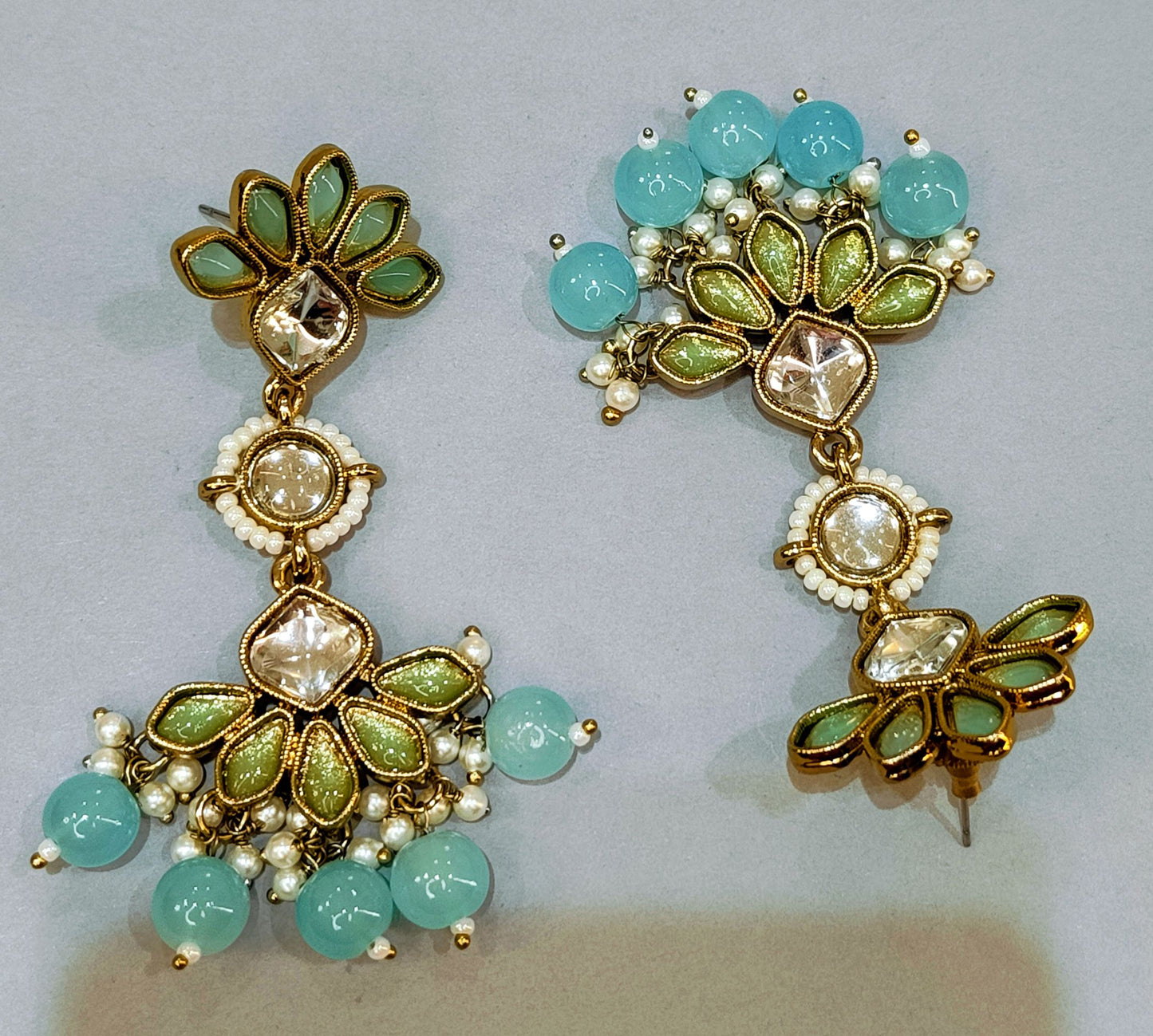Turquoise PUSHPA Jhumki