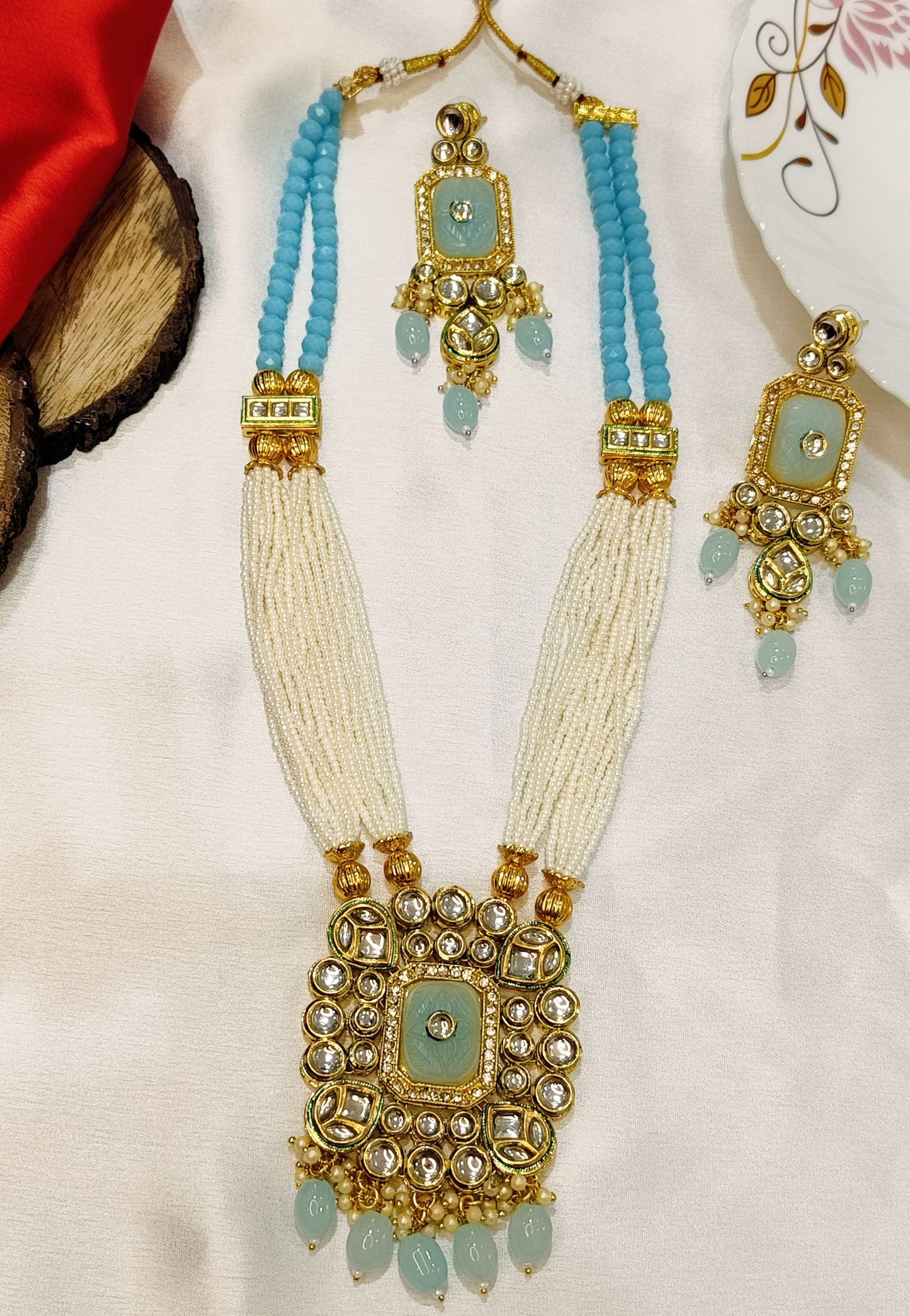 Turquoise SHYLA Long Necklace set