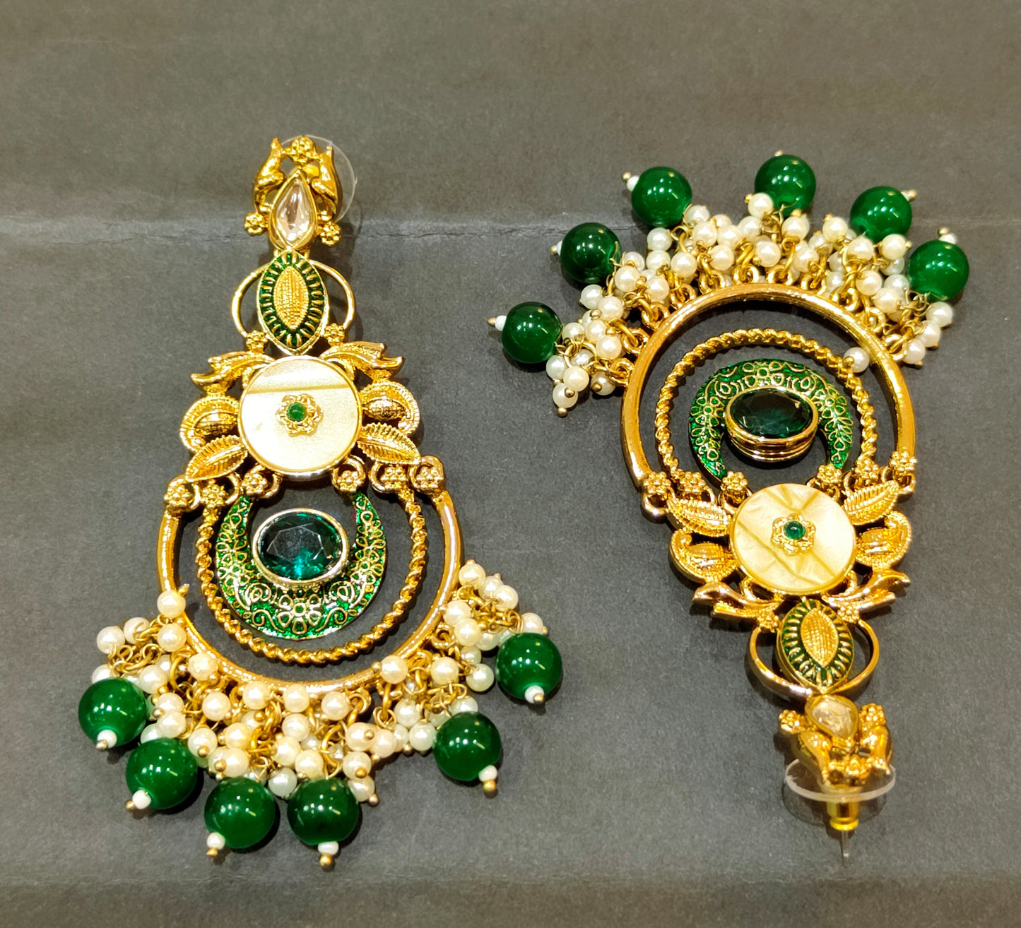 Emerland green CHITRANGI Chandbali