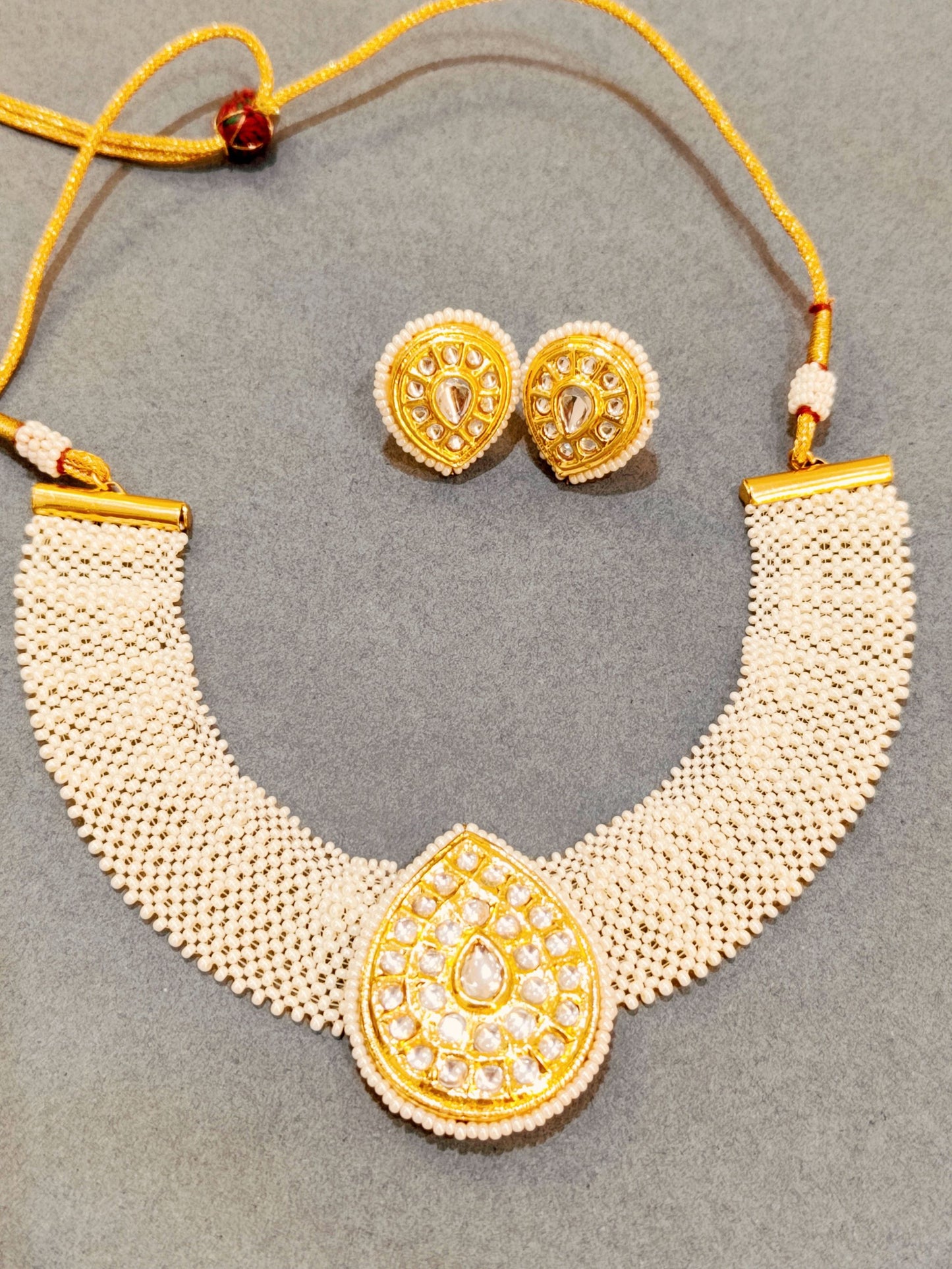 Emerland green Sharvari Choker Necklace set