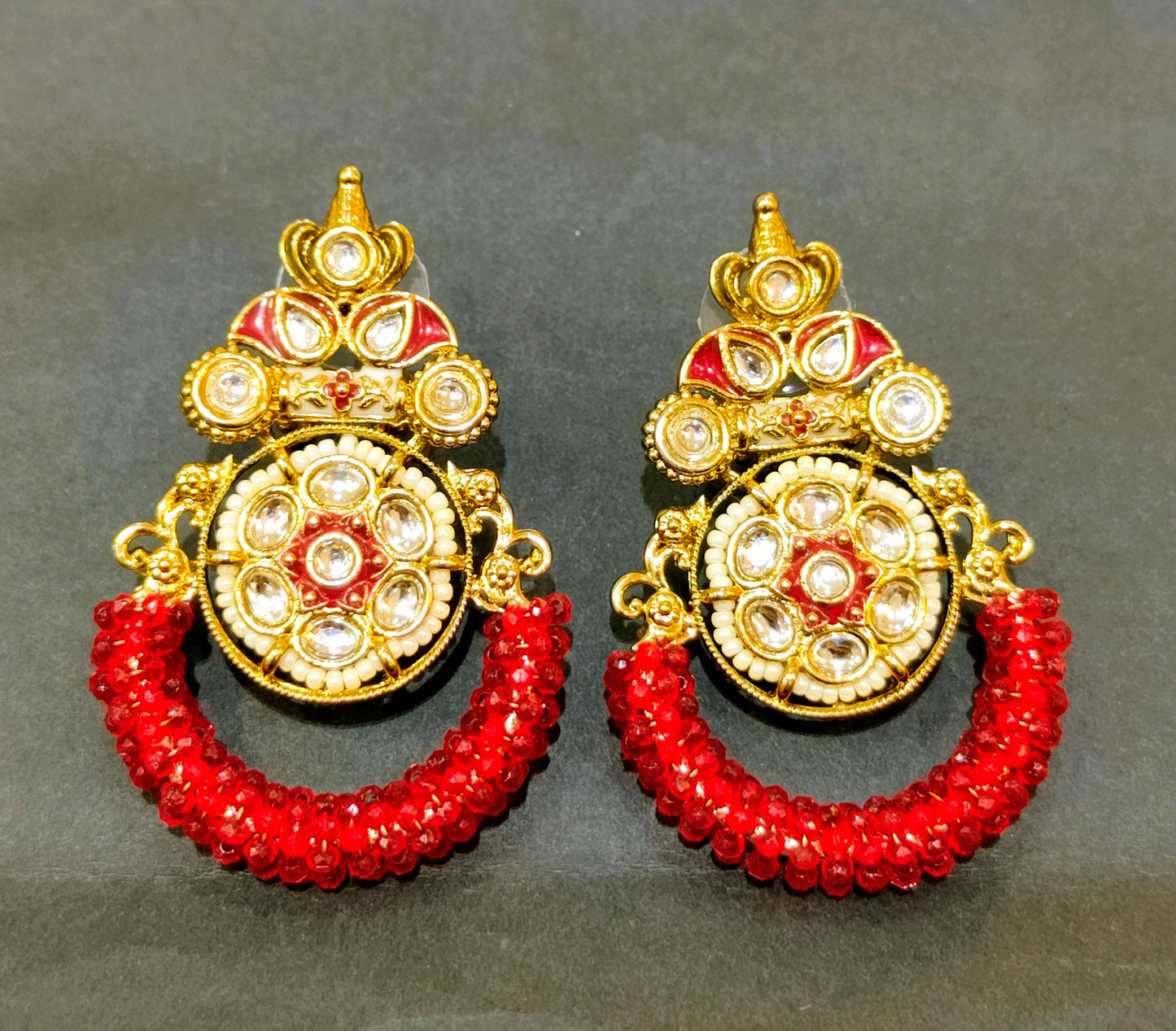 Maroon SHRIYA Chandbali