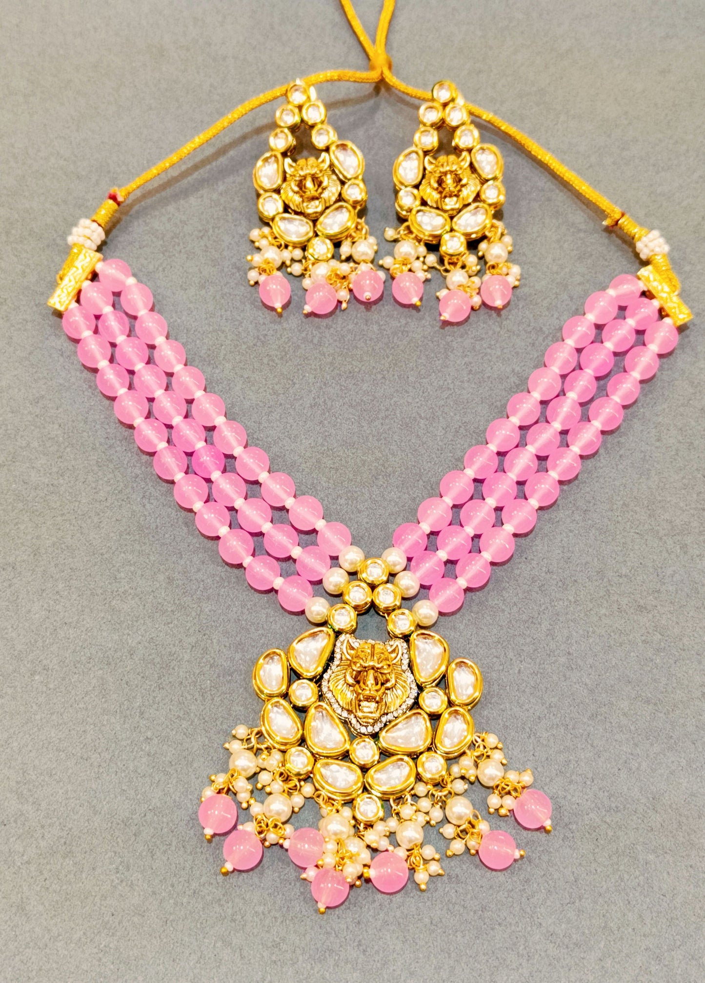 Pink SABYA Necklace set