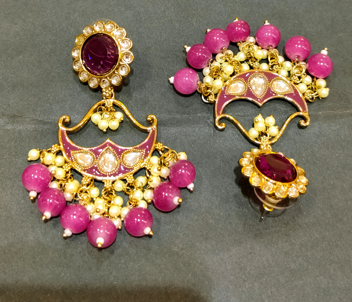 Purple SHUBHRA Chandbali