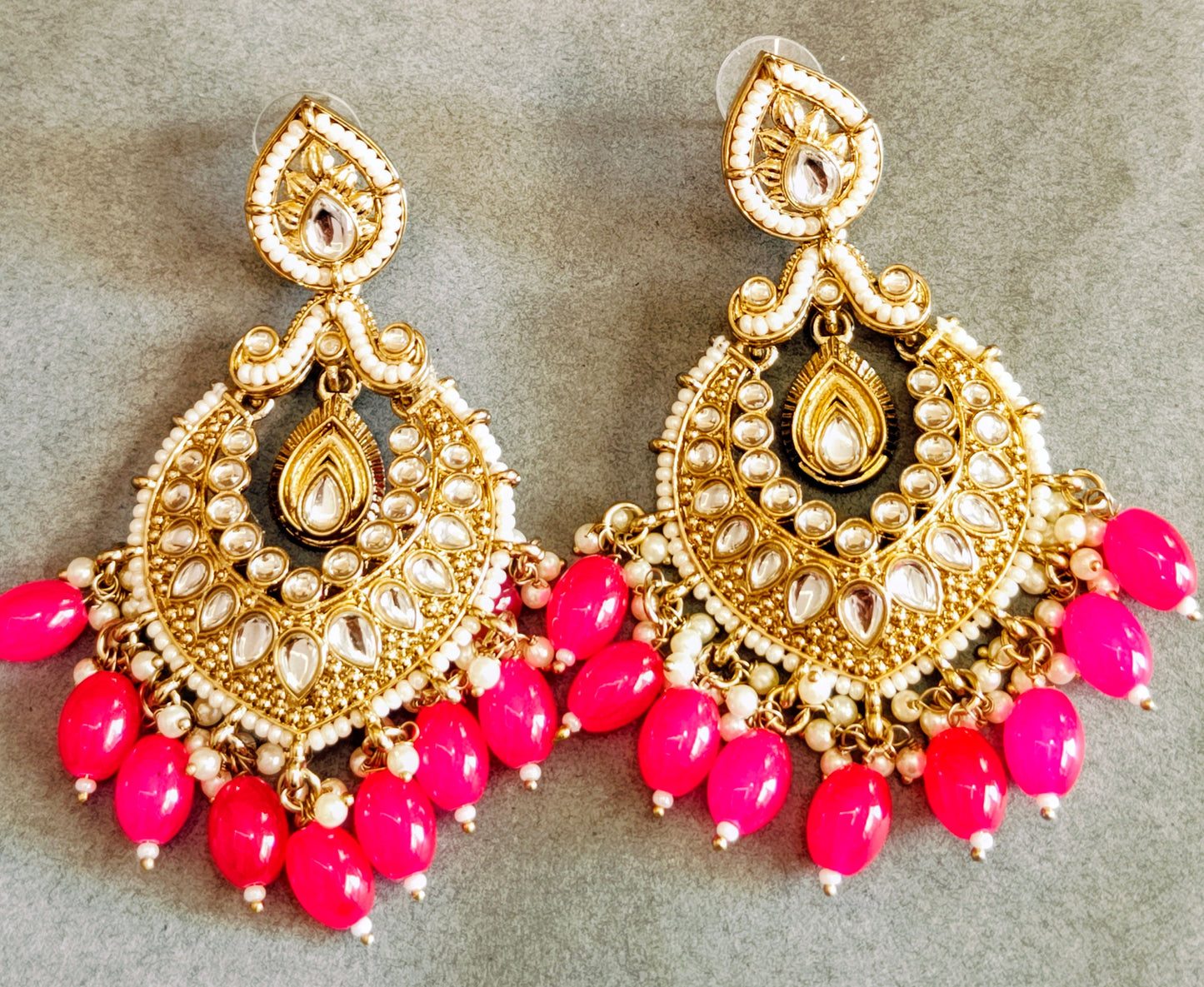 Rani Pink DEVASHREE Chandbali