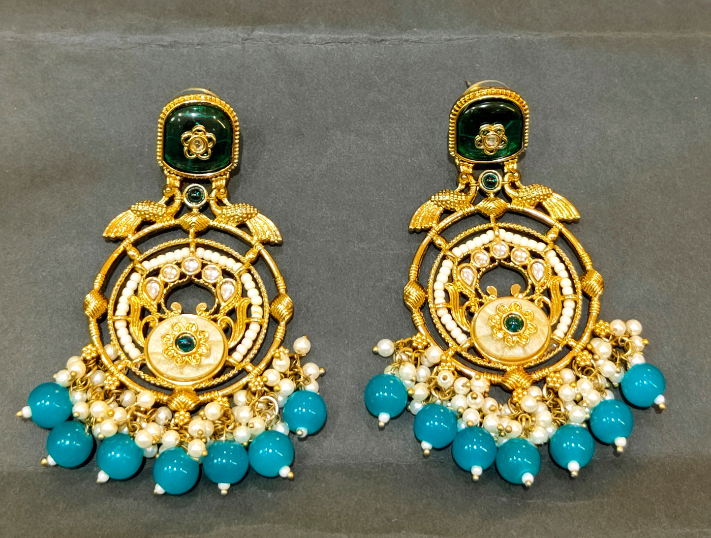 Turquoise CHARUL Chandbali