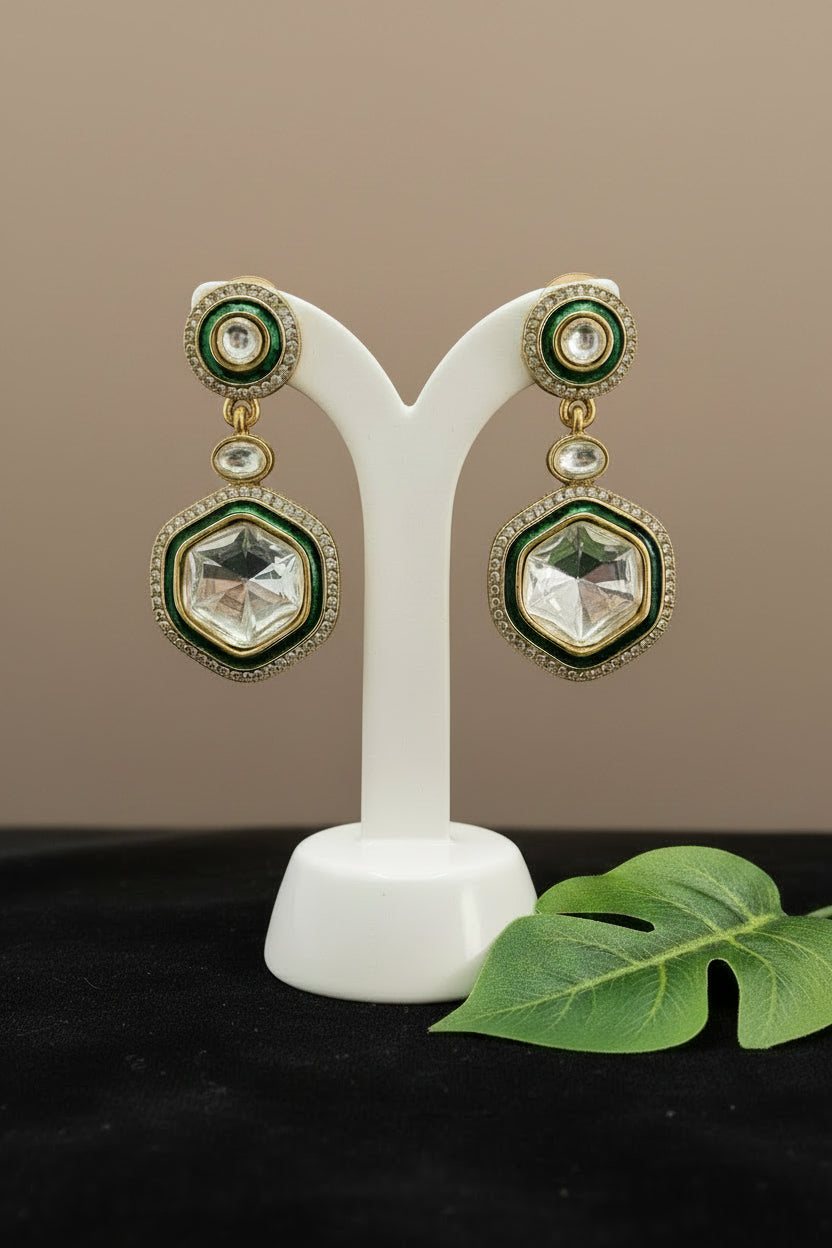 Emerland green ALIA Jhumki