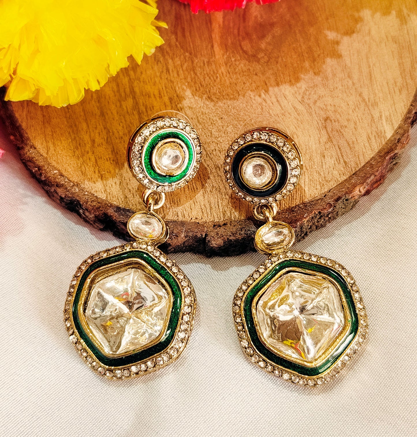 Emerland green ALIA Jhumki
