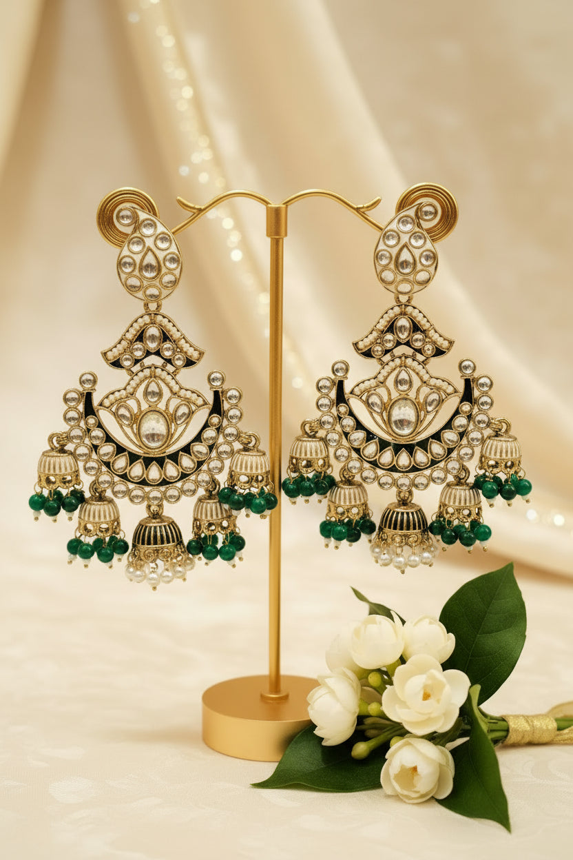 Emerland green PALAK Chandbali