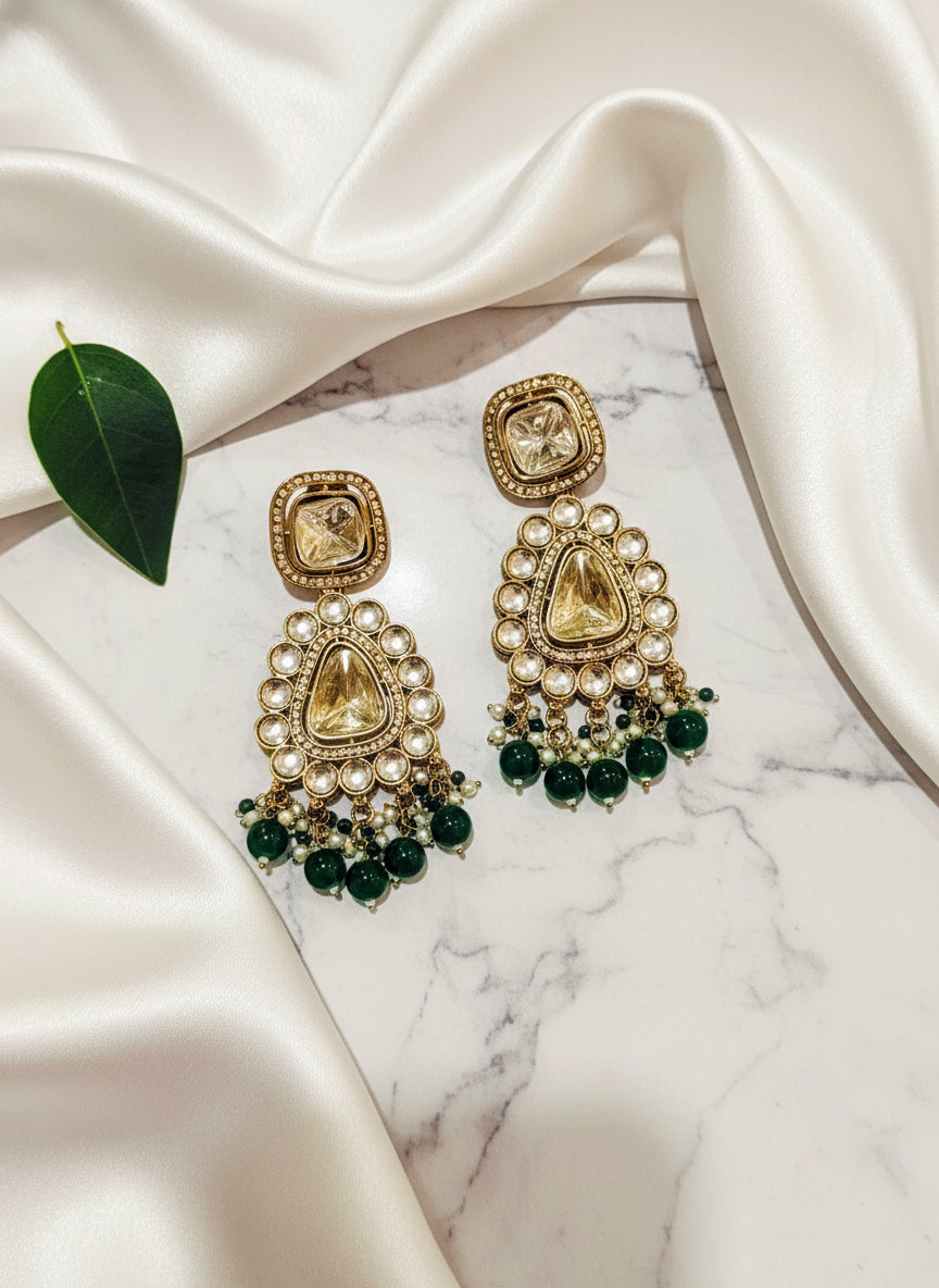 Emerland green Sharvika jhumki