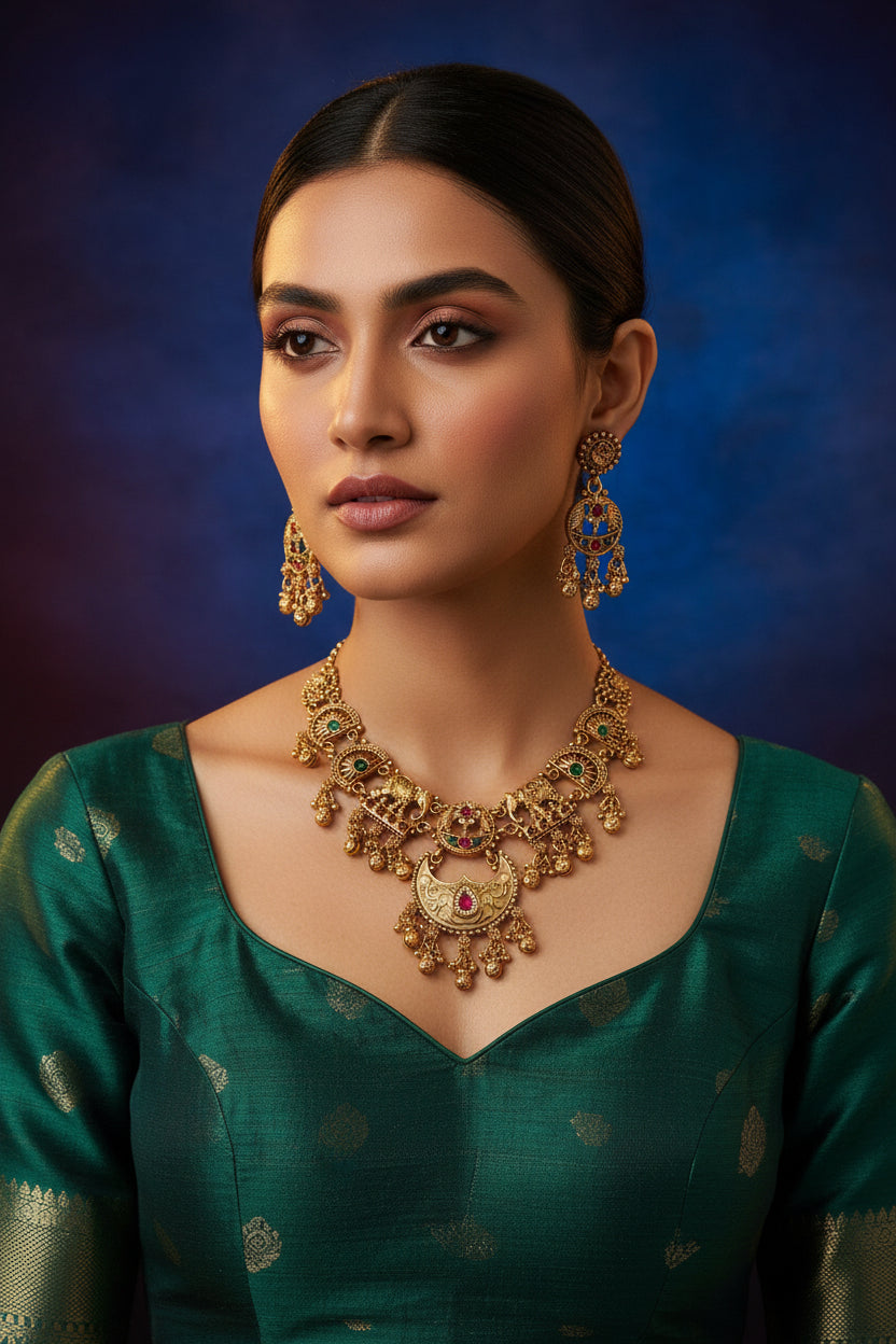 Gold Hastinika Necklace set