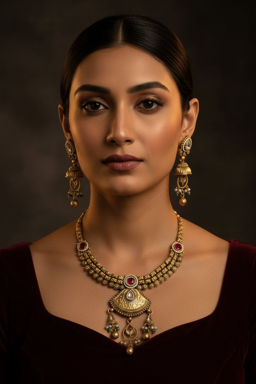 Gold Lavanya Necklace set