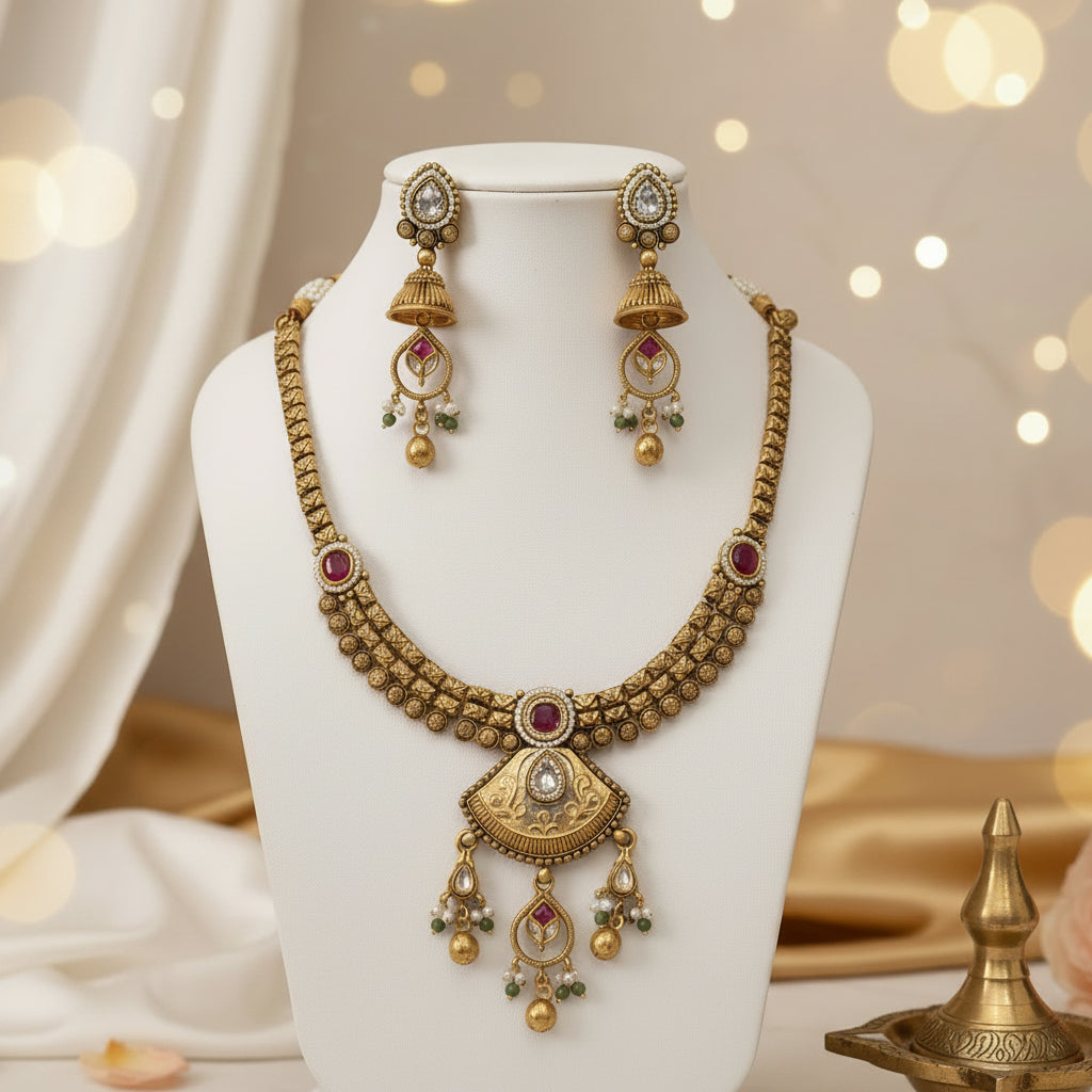 Gold Lavanya Necklace set