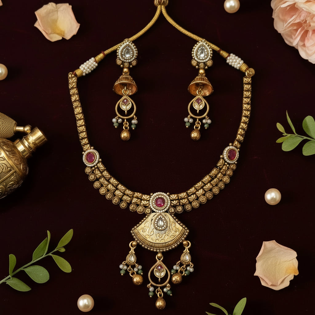 Gold Lavanya Necklace set