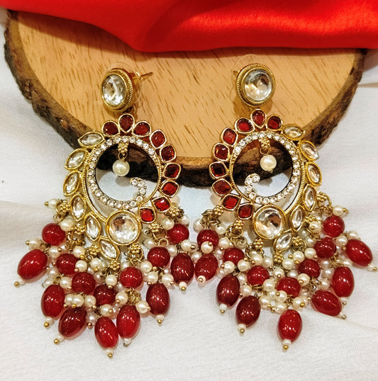 Maroon NAVYA Jhumki
