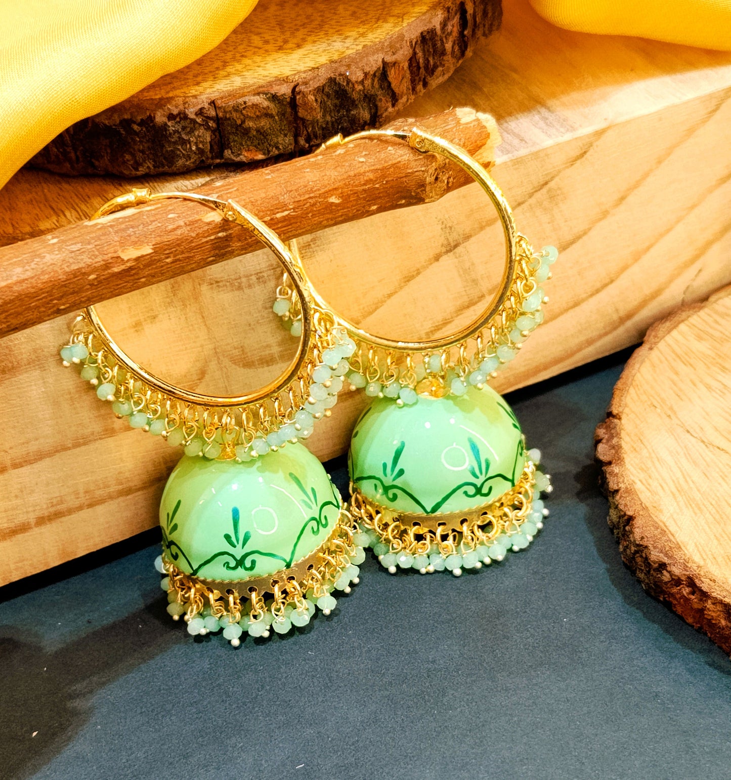 Mint Green RADHA Jhumki
