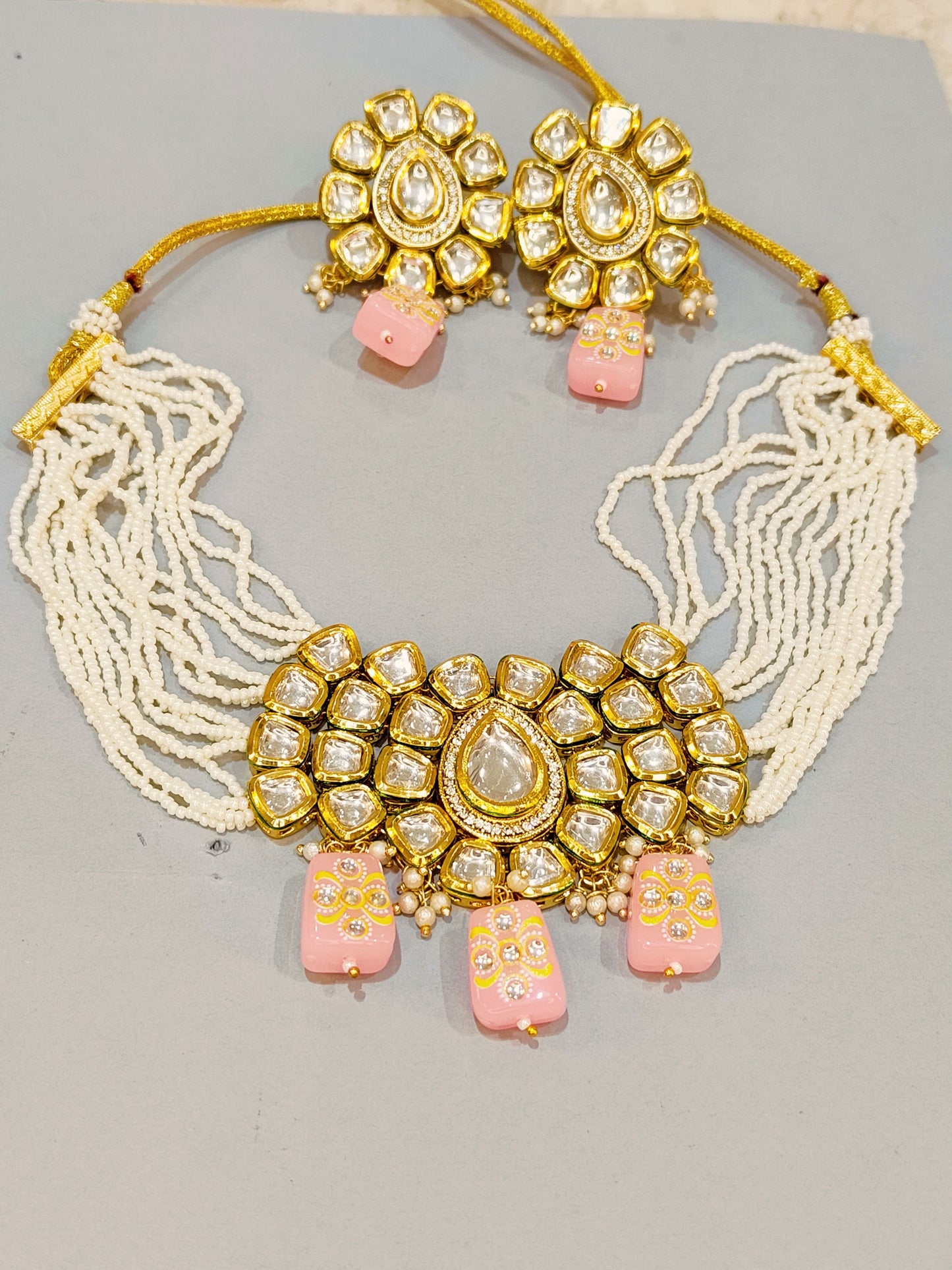 Pink SUKHI choker Necklace set