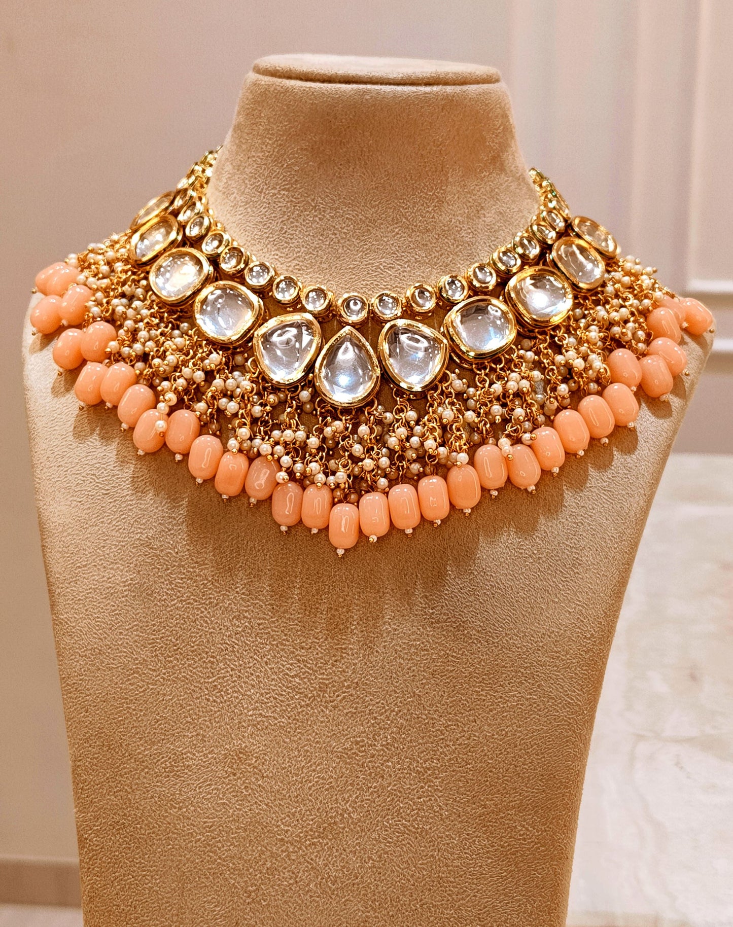 Peach JASMIN Necklace Set