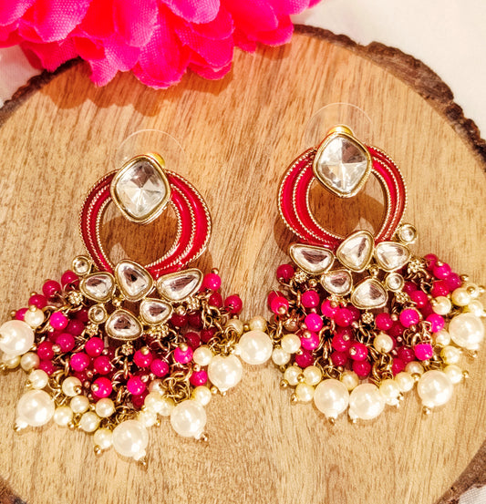 Pink AANVI Chandbali