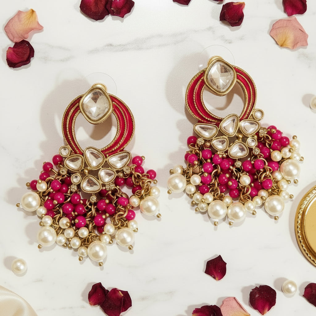 Pink AANVI Chandbali