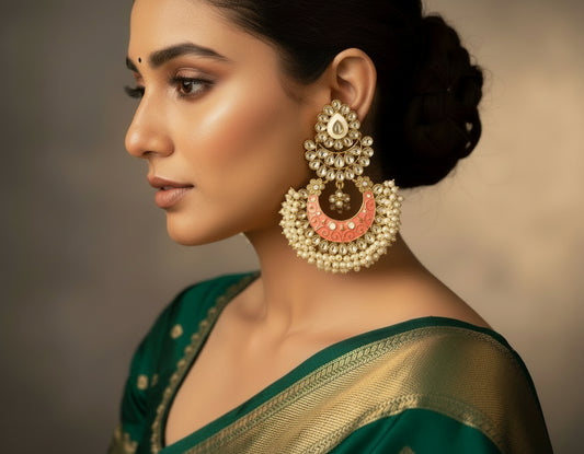 Pink DEEPA Chandbali