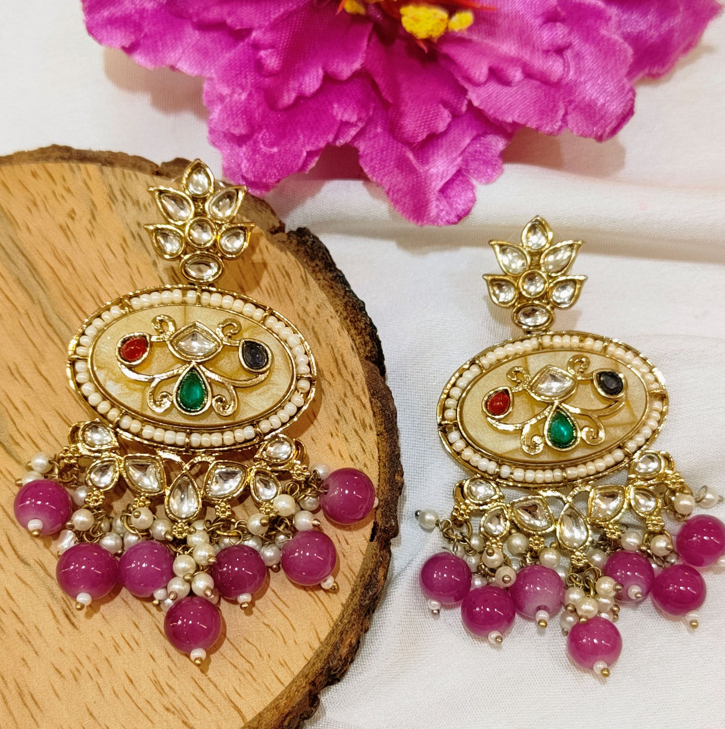 Purple KALYANI Jhumki