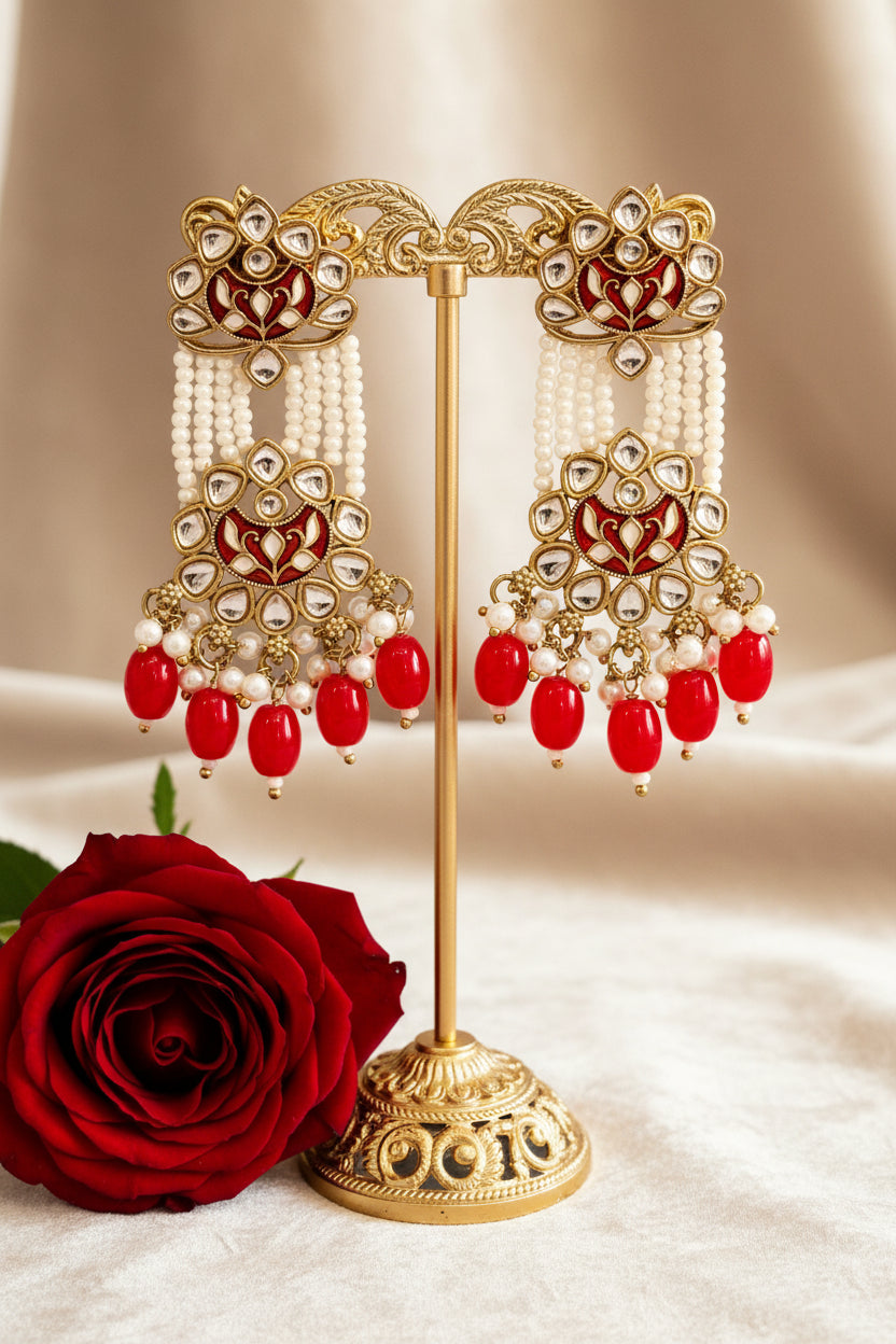Red MEERA Jhumki