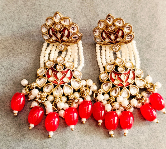 Red MEERA Jhumki