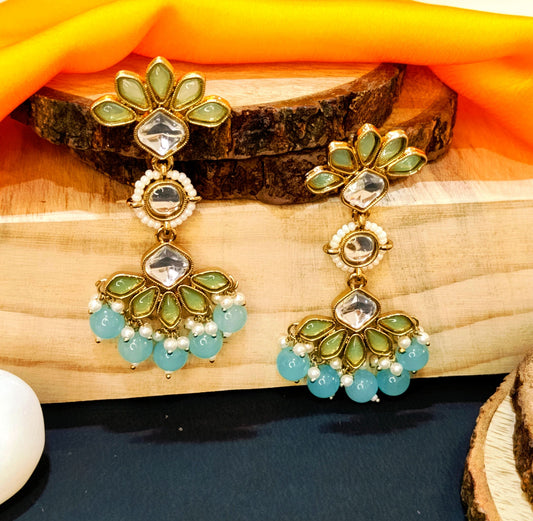 Turquoise PUSHPA Jhumki